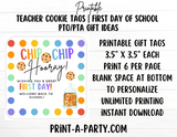 GIFT TAGS | Teacher Cookie Tags | First Days of School | Teacher Appreciation | Cookie Gift