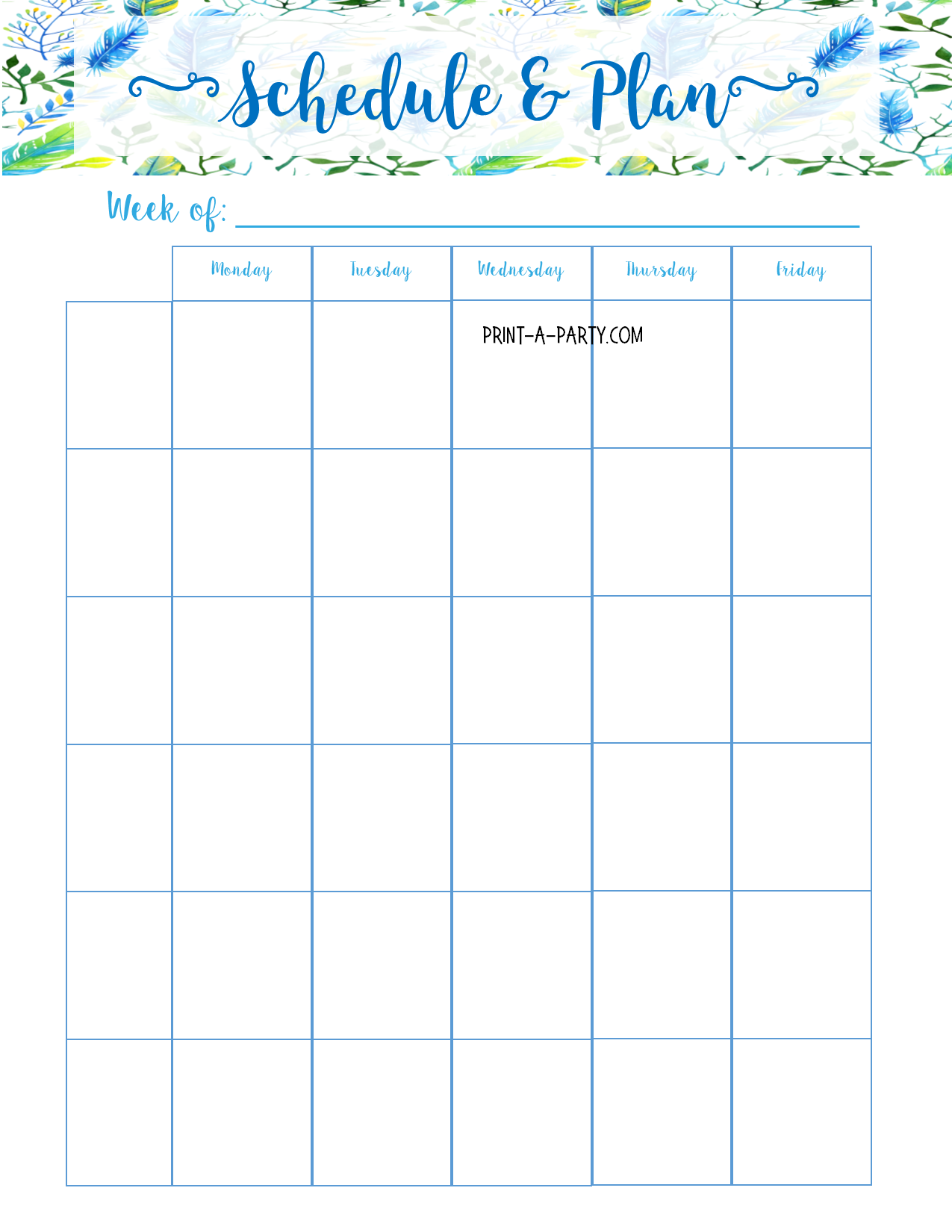 PLANNER: Teacher Planner | Gradebook | Binder Pages | Blue Floral Design