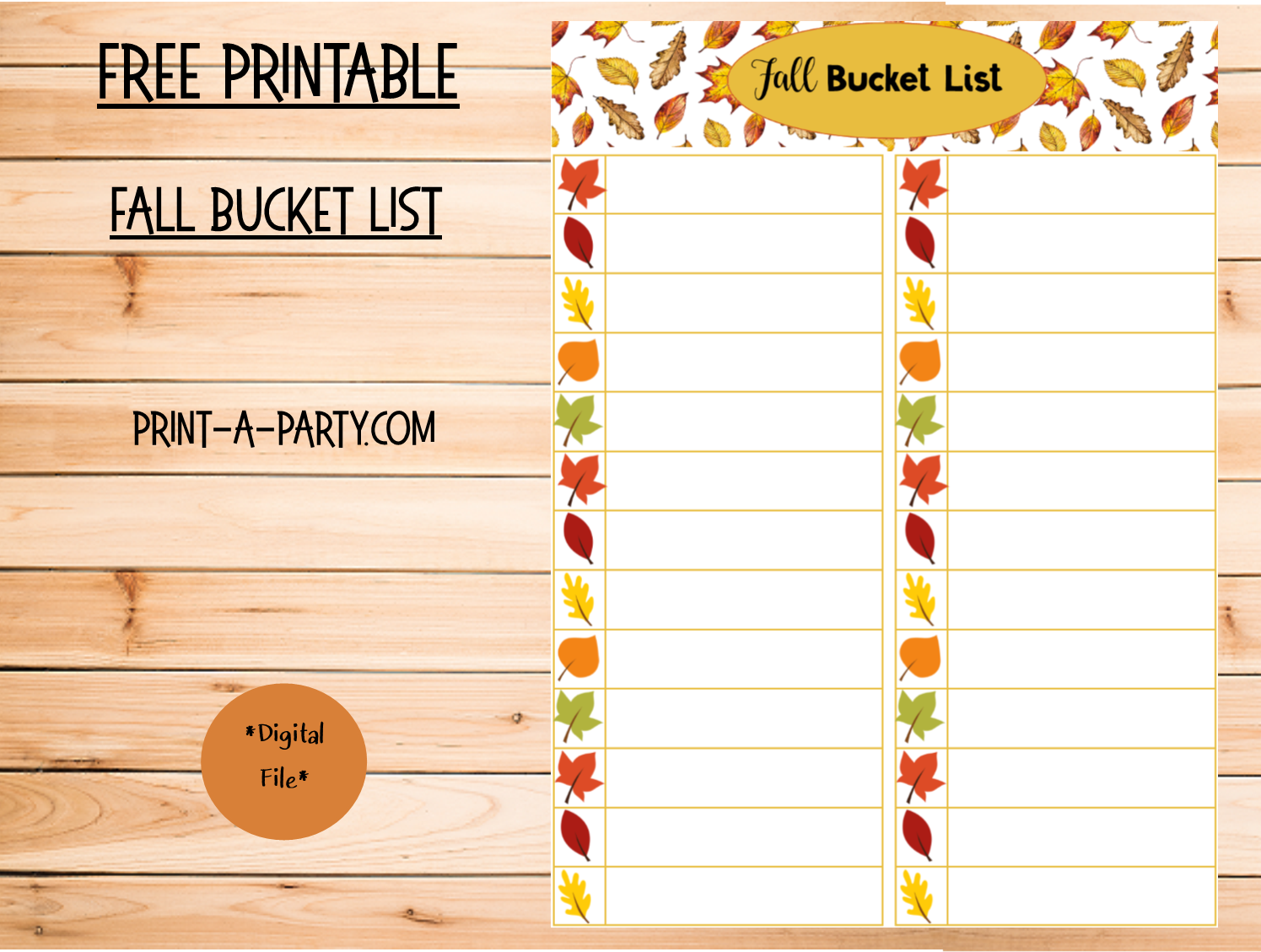 Fall Bucket List - FREE INSTANT DOWNLOAD – PrintAParty fall-bucket-list-free-instant-download-printaparty