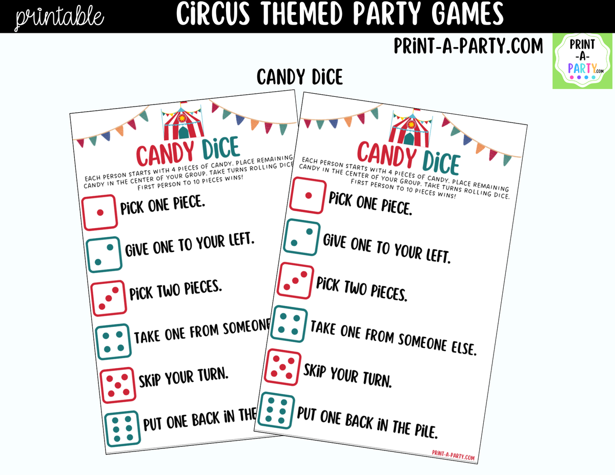 Circus Party Games Printable