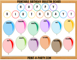BACK TO SCHOOL: Birthday Bulletin Board Display for Classroom | Birthdays | Monthly Balloons - Birthday Bulletin Board Display
