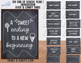 END OF SCHOOL YEAR CANDY BAR DIY | CANDY TABLE SET UP DIY | END OF YEAR School Party | GRADUATION Party | Summer Parties | Food Station for Party | Food Bar for Party | Instant Download Printable