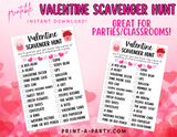 SCAVENGER HUNT GAME: VALENTINE'S DAY Theme | Valentine's Game | Valentine's Day DIY | Valentine's Day Parties