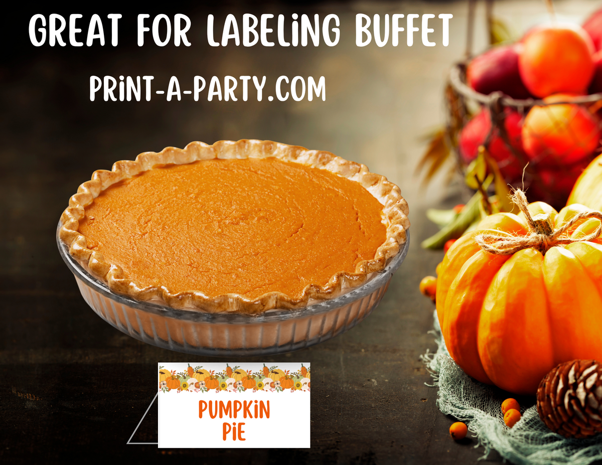 Editable Fall Buffet Labels & Place Cards for Thanksgiving or Fall Eve ...