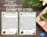 ELF EDITABLE and Printable Letters (2) | Holiday Elf Letter | Elf Welcome & Goodbye Letter Templates | Edit with your info and print | Instant Download