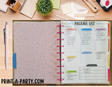 Packing List Planner Page | Vacation Packing List Printable Planner | Planner Printable
