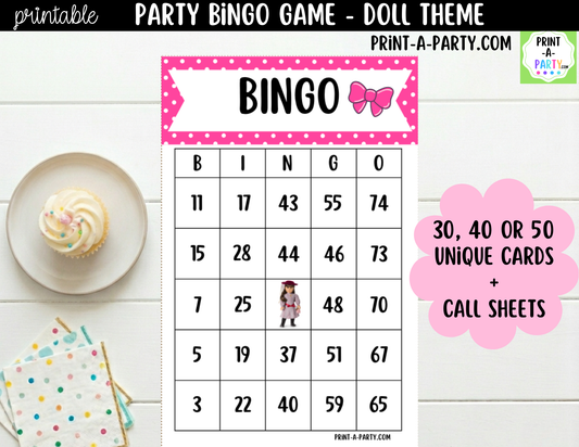 Printable American Girl Doll Bingo Game | Party Game for Kids | Instant Download