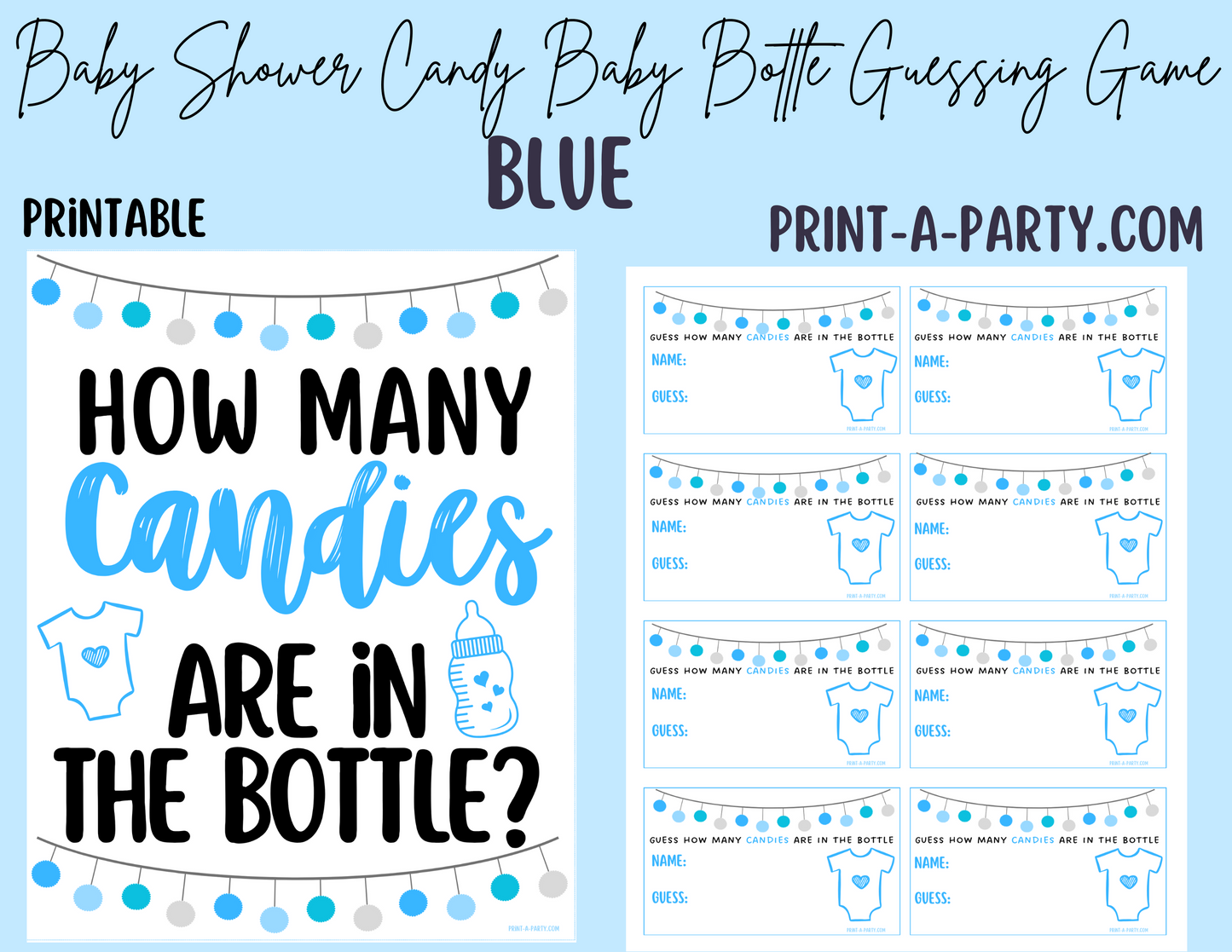 CANDY BABY BOTTLE GUESSING GAME for BABY SHOWER | How many candies in – PrintAParty candy-baby-bottle-guessing-game-for-baby-shower-how-many-candies-in-printaparty