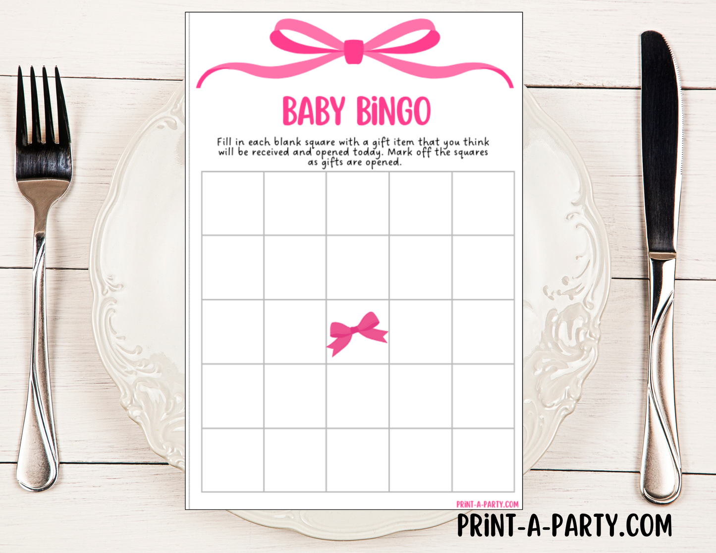 GAMES for Baby Shower | Pink Bow Coquette 2 Shower Theme | Coquette Baby Shower Games | Chic Coquette Aesthetic - Pink Bows