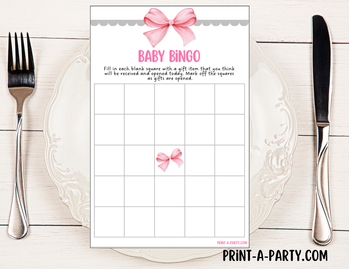 GAMES for Baby Shower | Pink Bow Coquette 3 Shower Theme | Coquette Baby Shower Games | Chic Coquette Aesthetic - Pink Bows