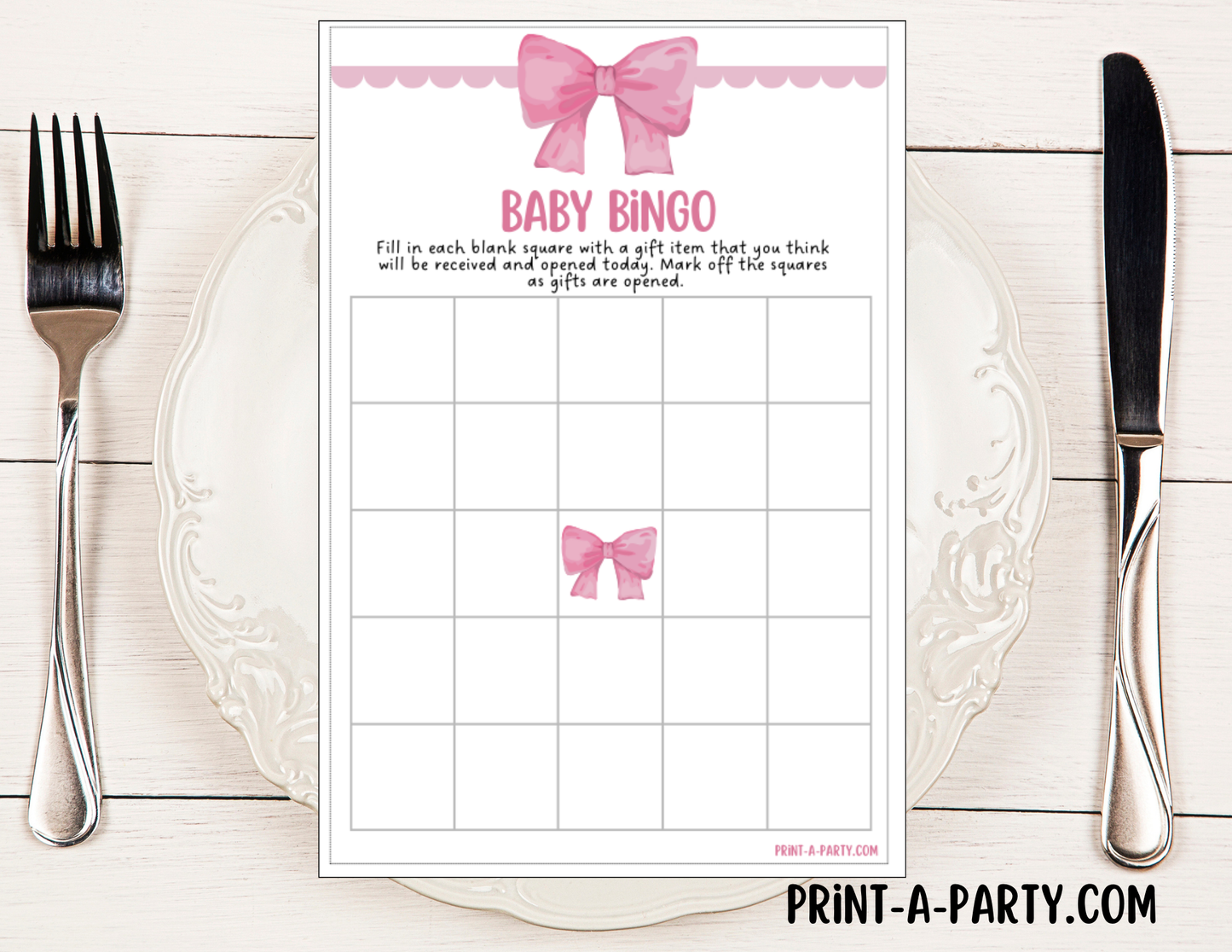 GAMES for Baby Shower | Pink Bow Coquette 1 Shower Theme | Coquette Baby Shower Games | Chic Coquette Aesthetic - Pink Bows