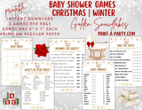 GAME BUNDLE for Christmas or Winter Baby Shower - Golden Snowflakes | Christmas Baby Shower Theme | Christmas Baby Shower Ideas | Winter Baby Shower Ideas | INSTANT DOWNLOAD