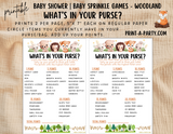 GAMES for Baby Shower | Woodland Shower Theme | Woodland Shower Games | Forest Animals | INSTANT DOWNLOAD