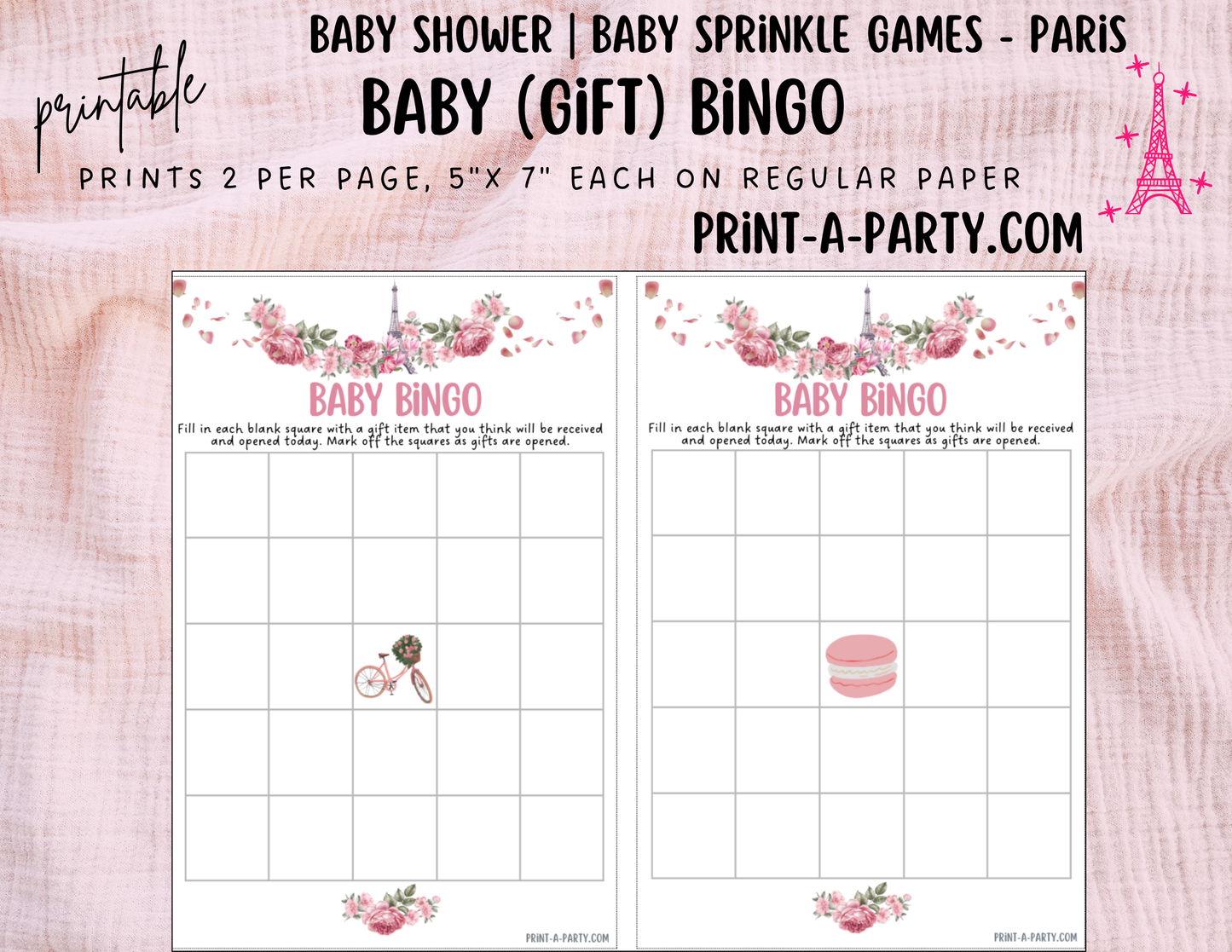 GAMES for Baby Shower | Paris Shower Theme | Parisan Baby Shower | Paris Shower Idea