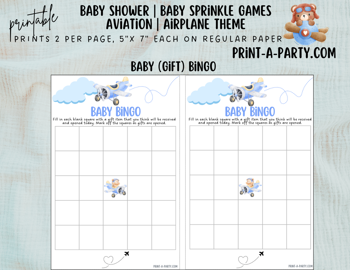 GAMES for Baby Shower | Airplane Aviation Baby Shower Theme | Airplane Aviation Baby Shower Games | Aviation Baby Shower Ideas