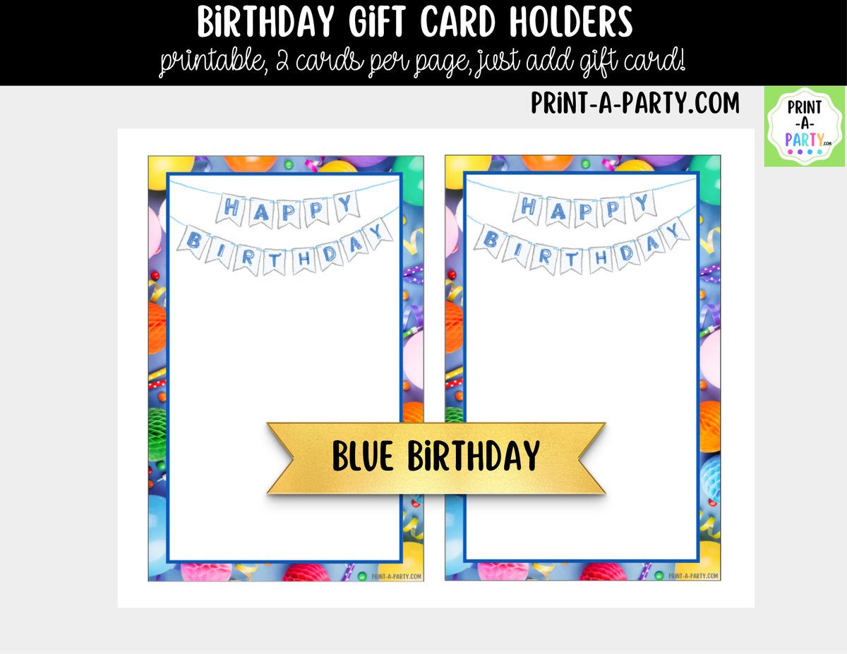 Birthday Gift Card Holder Printable | Amazon & General Designs