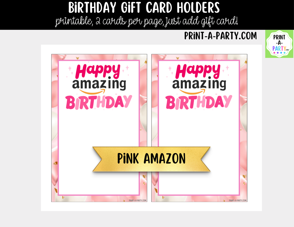 Birthday Gift Card Holder Printable | Amazon & General Designs