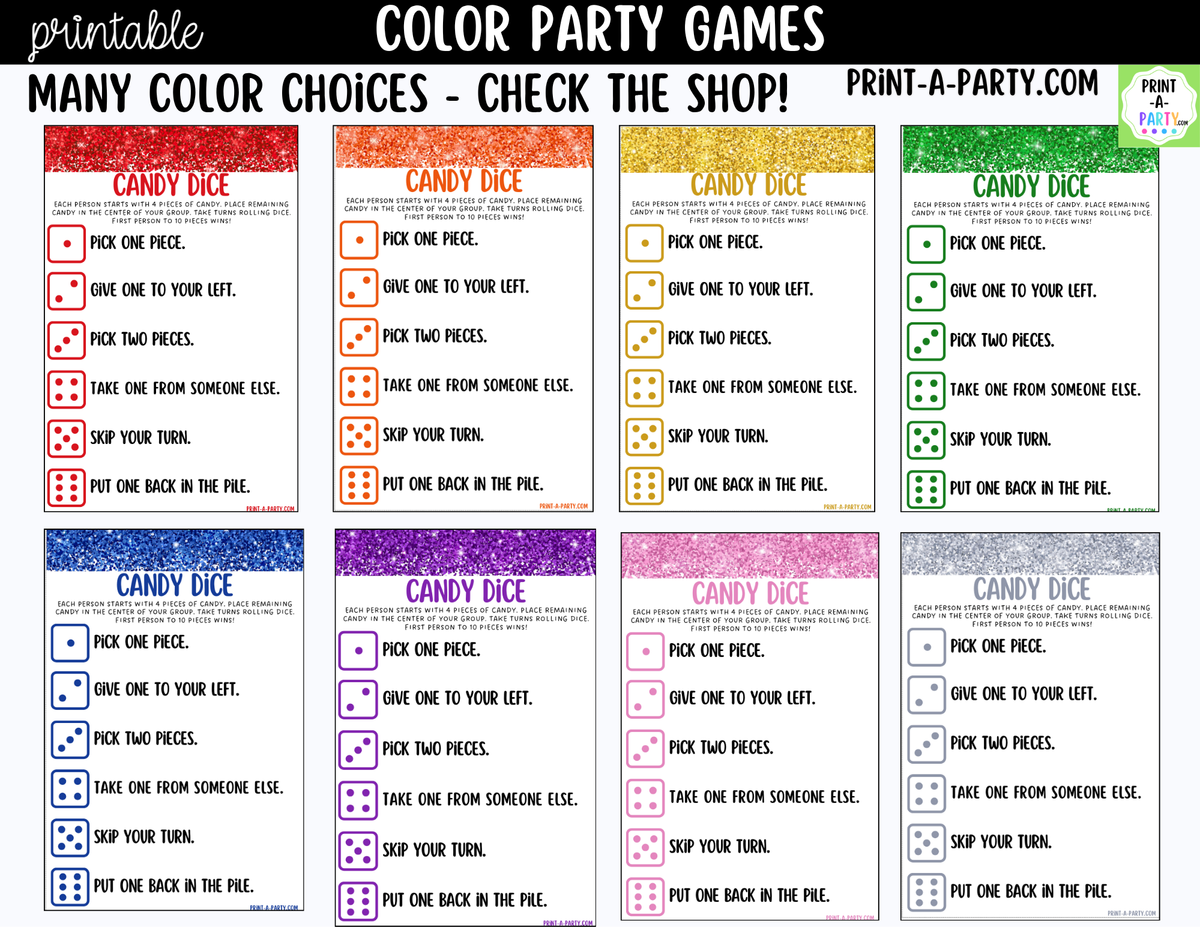 Blue Party Games Printable