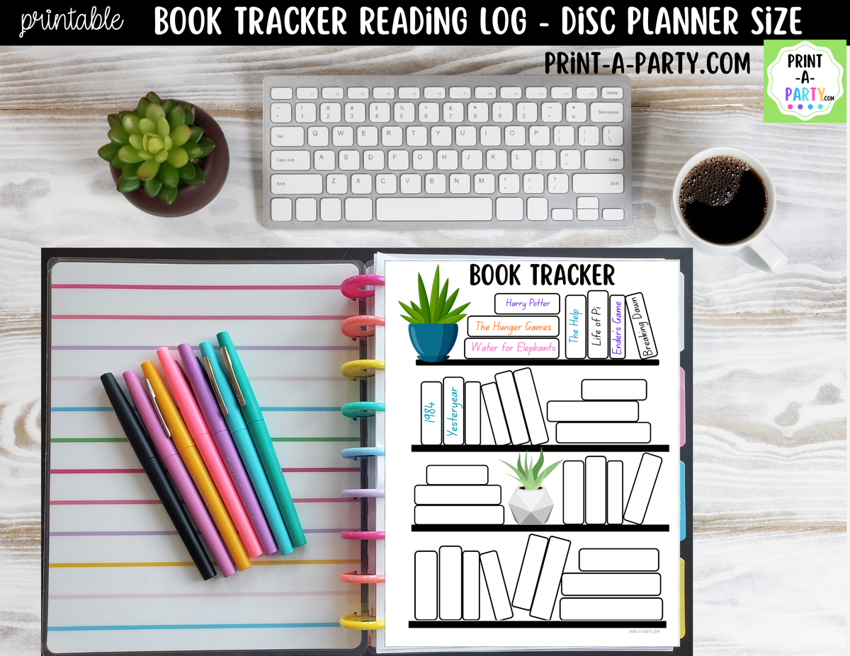 Book Tracker Printable – Reading Log Planner Insert