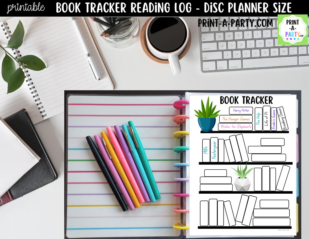 Book Tracker Printable – Reading Log Planner Insert