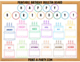 BACK TO SCHOOL: Birthday Bulletin Board Display for Classroom | Birthdays Monthly Cakes | Birthday Bulletin Board Display