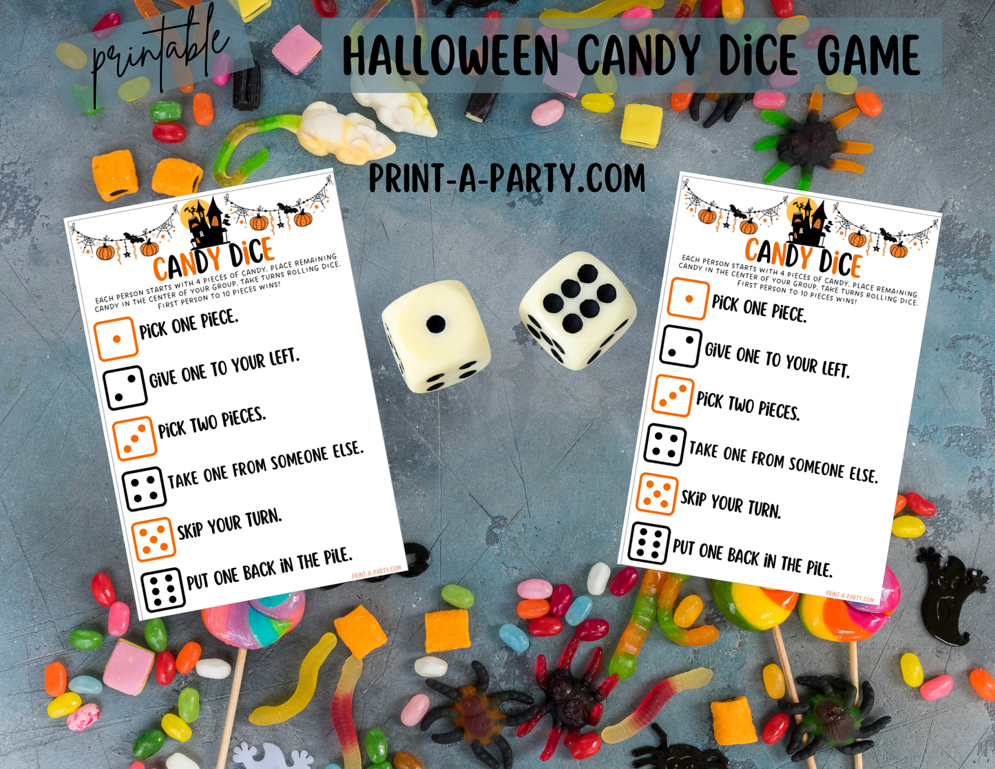 DICE GAME: Halloween Dice Game| Halloween Dice Candy Game | Halloween Classroom Activity