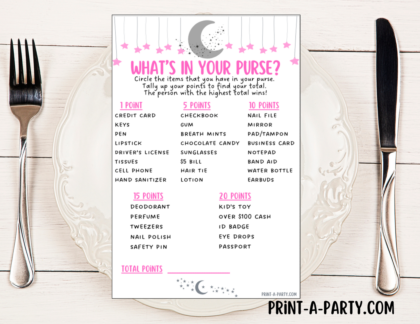 GAMES for Baby Shower | Celestial Moon and Stars Girl Baby Shower Theme | Celestial Moon and Stars Girl Baby Shower Games | Celestial Moon and Stars Shower Activities | INSTANT DOWNLOAD