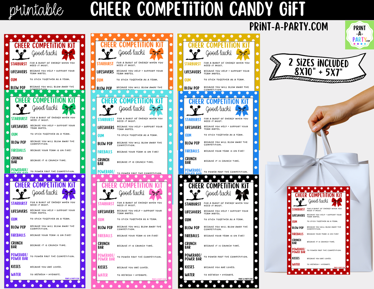 Cheerleader Candy Gram Printable – Competition & Team Gift