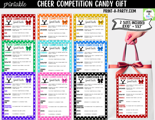 Cheerleader Candy Gram Printable – Competition & Team Gift