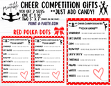 CHEERLEADING Competition Gift | Candy Gram Kit Letter | Cheer Contest | Polka Dots | Cheer Gifts - INSTANT DOWNLOAD