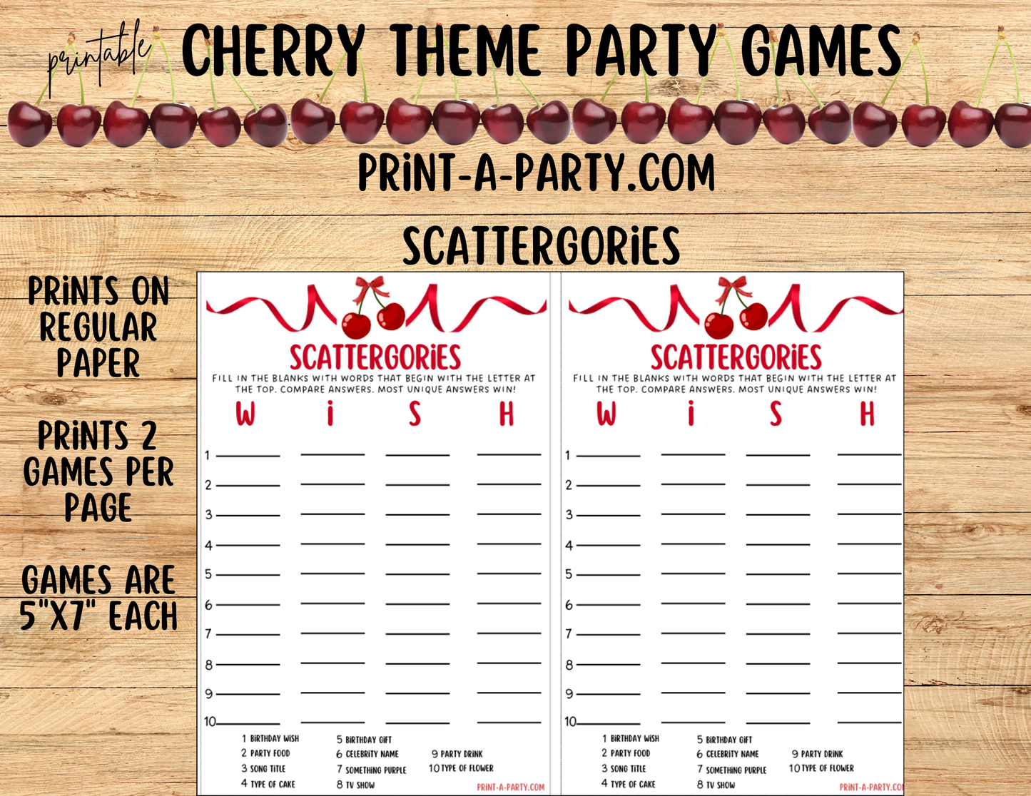 GAMES: CHERRY THEME | Birthday Party Games | Cherry Party | Cherry Party Ideas