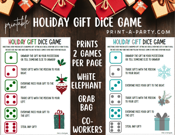 DICE GAME, Holiday Dice Game, Christmas Dice Game