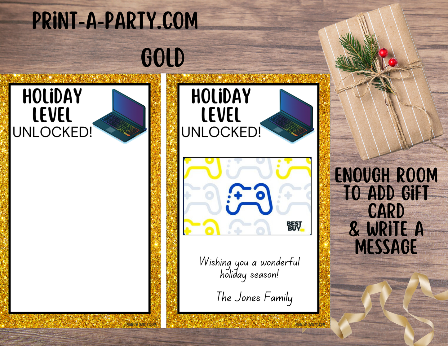 GIFT CARD Templates | Gamers | XBox | PlayStation | Nintendo | Google Play Store | Apple App Store - gift idea for gamers!