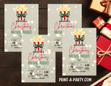 CHRISTMAS EDITABLE INVITATION: CHRISTMAS MOVIE NIGHT INVITATION - EDITABLE PRINTABLE | Christmas Party Invite | Christmas Movie Night | Christmas Party Customization