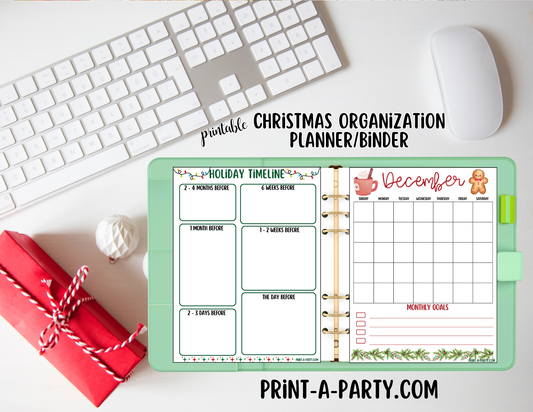 Christmas Planner - Printable Christmas Planner Binder Kit | Holiday Organization, Calendars, Checklists, Recipe Pages and Gift Trackers