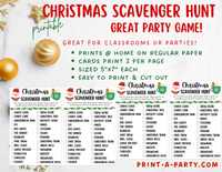SCAVENGER HUNT GAME: Christmas | Holiday Scavenger Hunt | Kids | Parties | Classroom