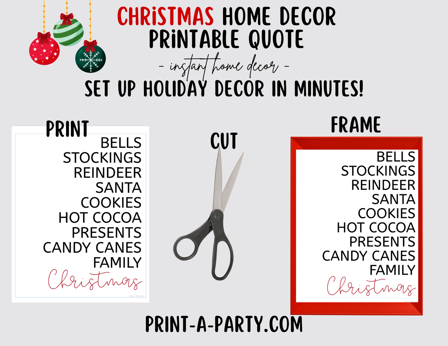 CHRISTMAS HIGHLIGHTS LIST Printable Christmas Sign, Instant Holiday Decor 8x10 and 5X7 (Copy)