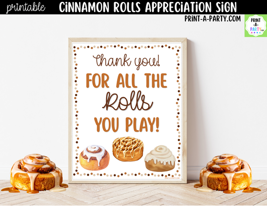 Printable Cinnamon Roll Appreciation Sign 8x10