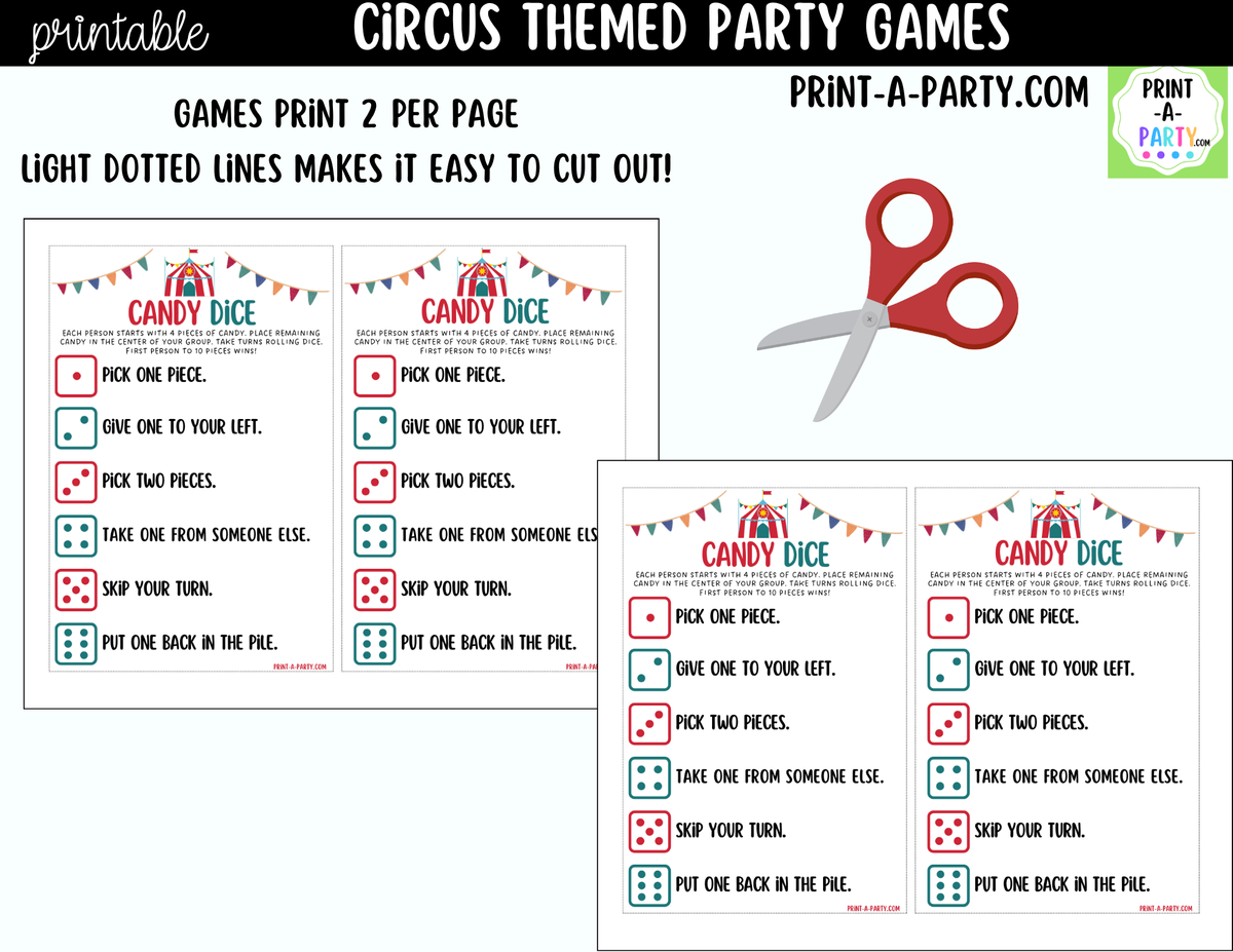 Circus Party Games Printable