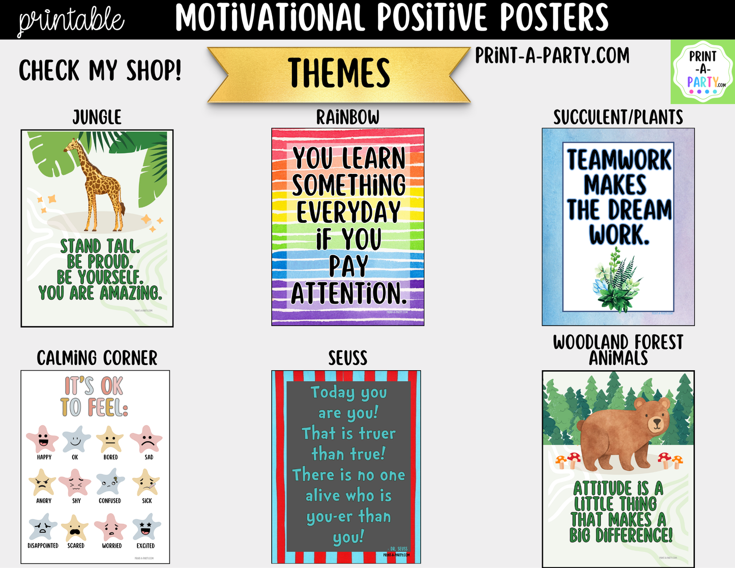 Succulent-Themed Kindness and Community Posters - Printable Classroom Decor for Teamwork and Inclusion