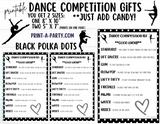 DANCE Competition Gift | Candy Gram Kit Letter | Dance Contest | Polka Dots | Dance Gifts - INSTANT DOWNLOAD