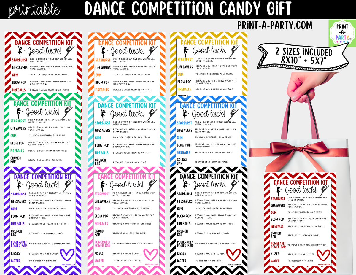 Dance Candy Gram Printable – Competition & Recital Gift