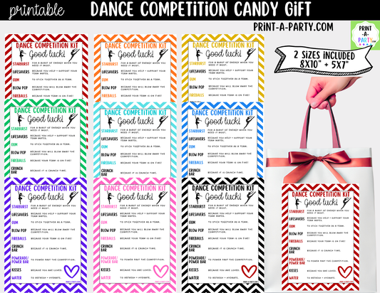 Dance Candy Gram Printable – Competition & Recital Gift