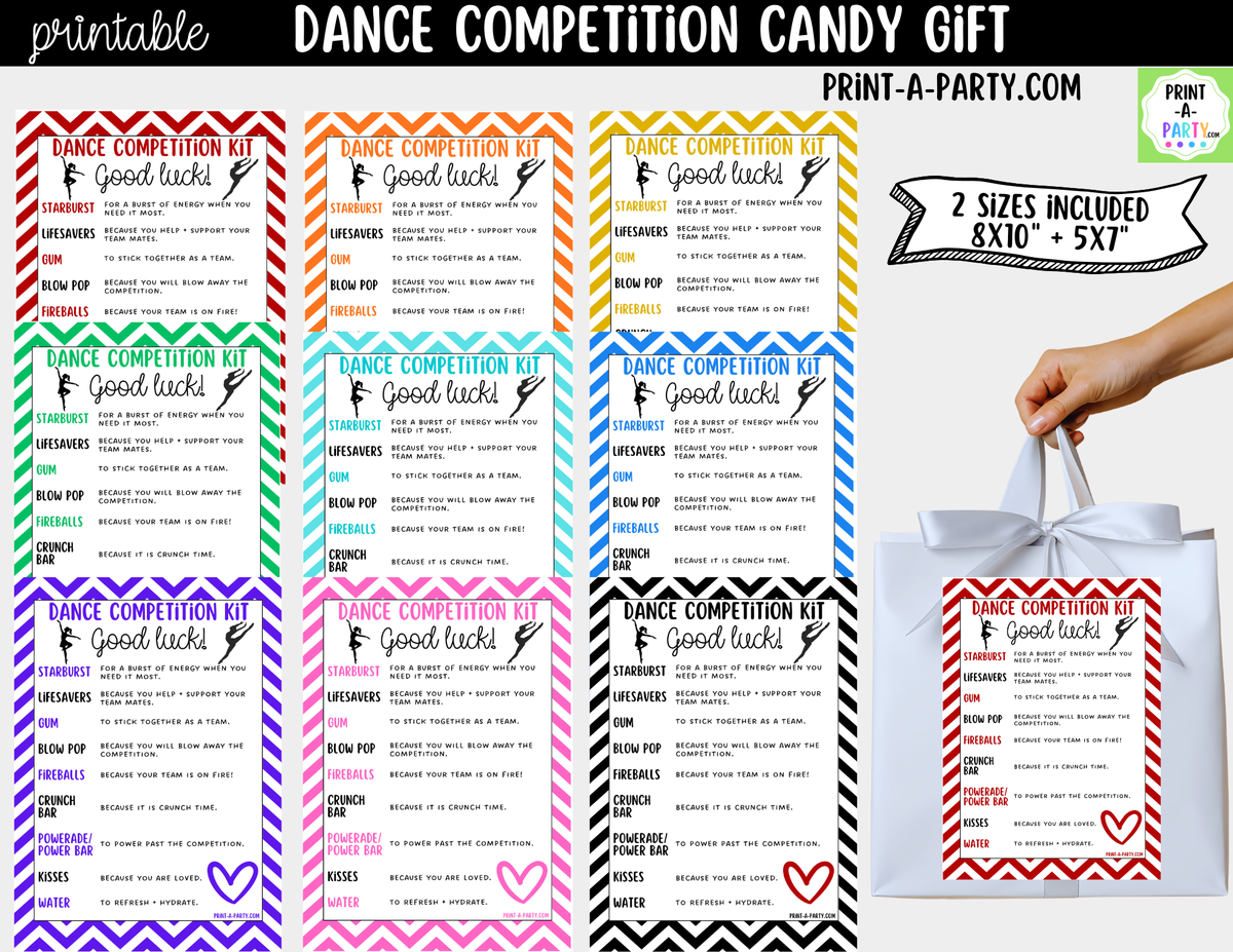 Dance Candy Gram Printable – Competition & Recital Gift