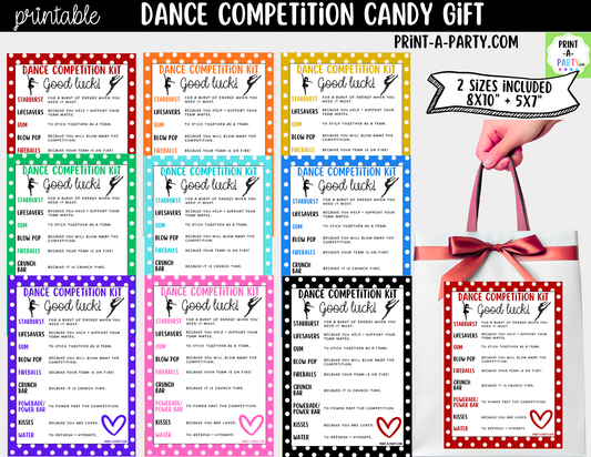 Dance Candy Gram Printable – Competition & Recital Gift