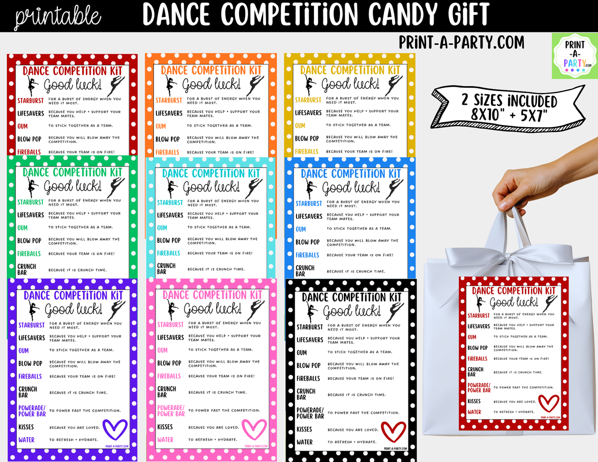 Dance Candy Gram Printable – Competition & Recital Gift