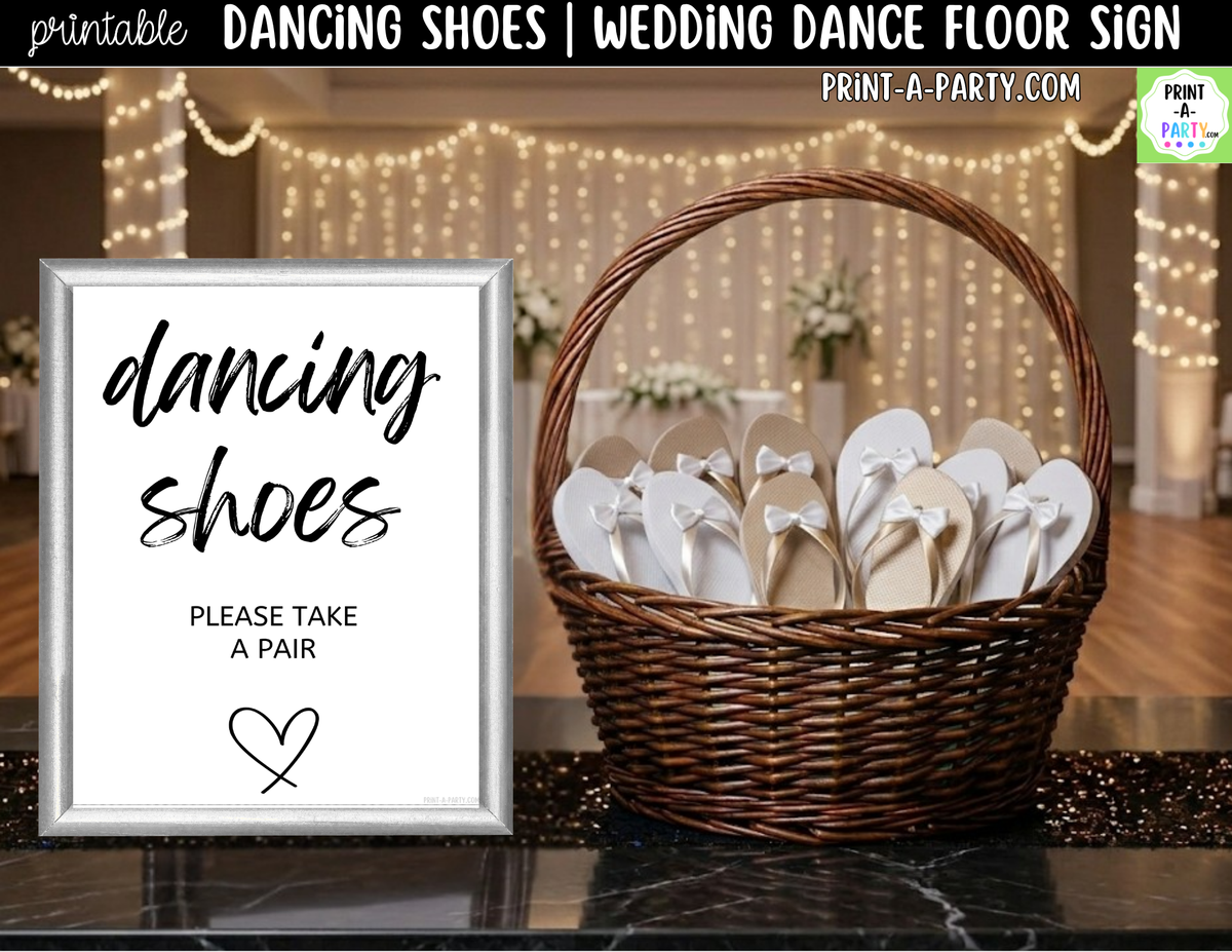 Dancing Shoes Sign Printable – Wedding Dance Floor Sign