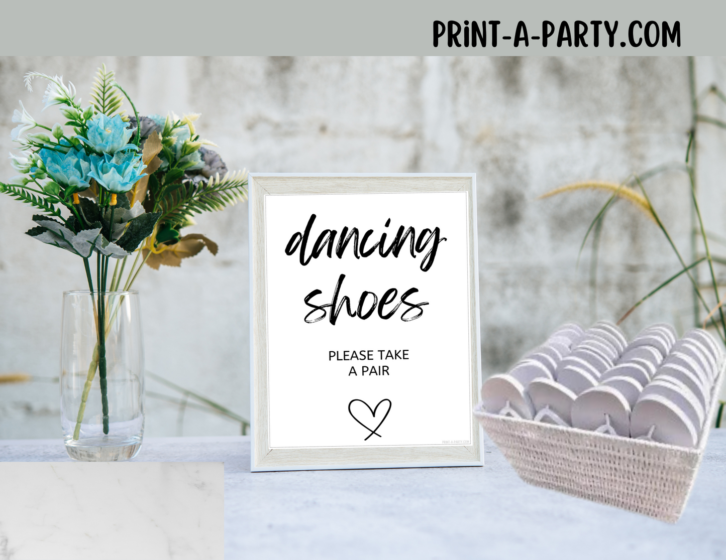 DANCING SHOES - PLEASE TAKE A PAIR | Printable Wedding Sign | Wedding Sign | Dancing Shoes Wedding Sign