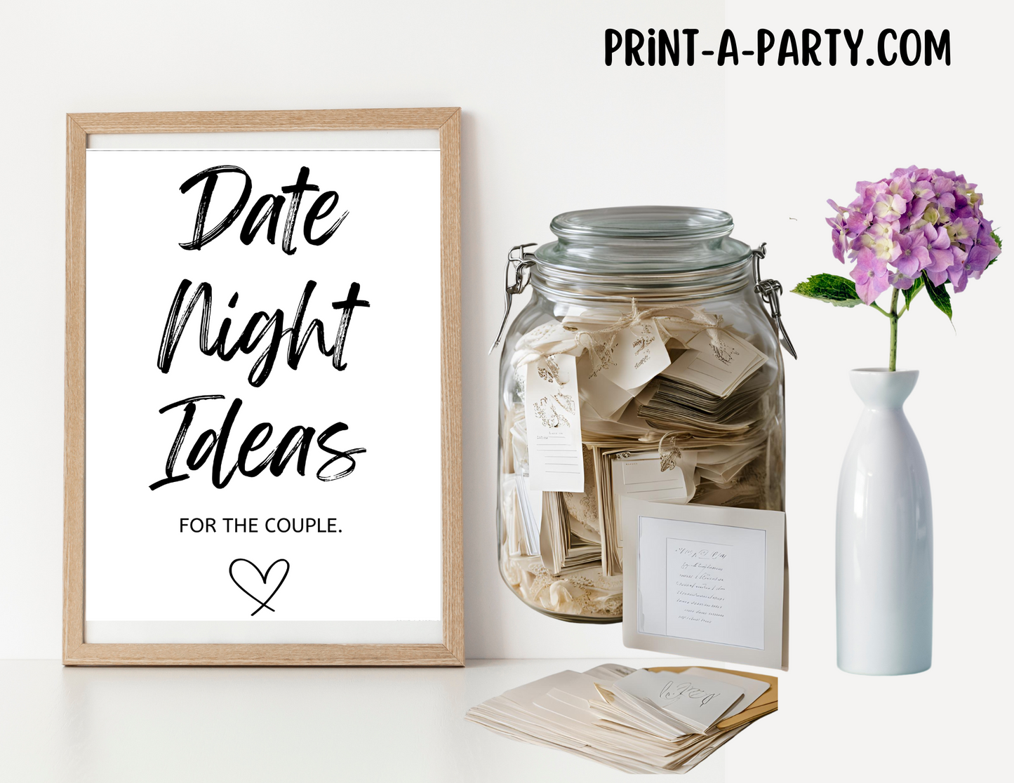 DATE NIGHT IDEAS For the Couple  | Printable Wedding Sign | Wedding Sign | Shower Sign | Date Night Idea Sign