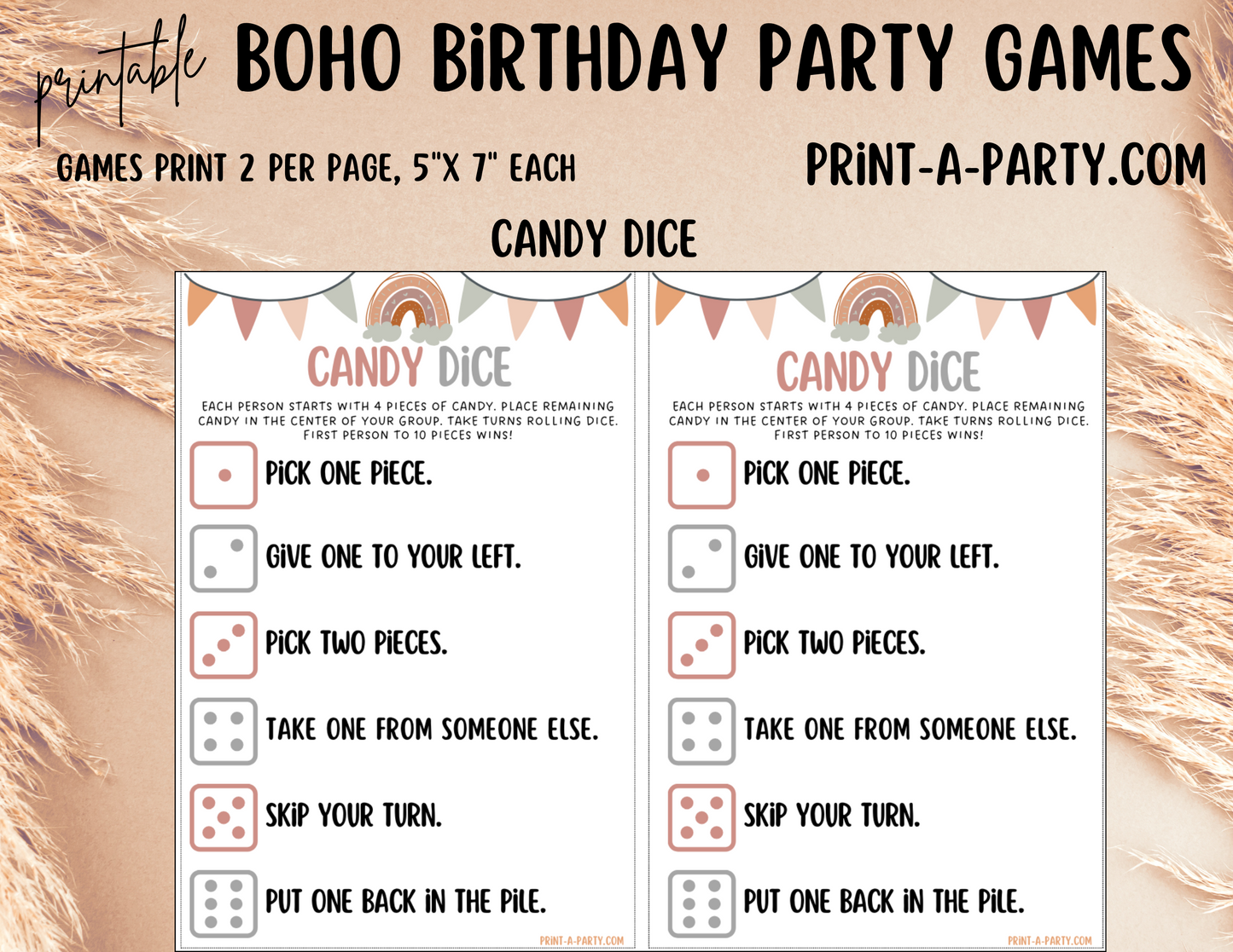 GAMES: BOHO THEME | Birthday Party Games | Boho Party | Boho Party Ideas | INSTANT DOWNLOAD